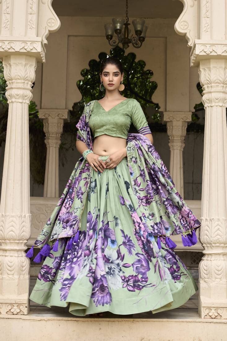 Artriddhs Dola silk vol 40 Green Designer wedding lehengas suppliers